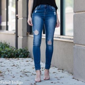 Jeans- Amaryllis Distressed Cuff Denim NEW w/Tags